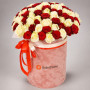 Букет из 101 красно-белой розы в коробке