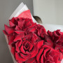 Букет из 5 красных французских роз — вид 3